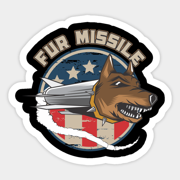 FUR MISSILE Sticker by mojokumanovo